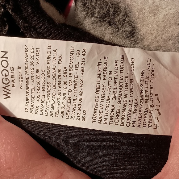 Waggon Paris Chic Blouse/Mini Dress Gingham Black/White Size Large Women Wool - Picture 9 of 10